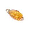 Gradient Color Natural Amber Pendants PALLOY-JF04987-4