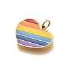 Pride 304 Stainless Steel Enamel Pendants STAS-B079-01G-14-2