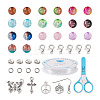 DIY Beaded Dangle Earring Pendant Decoration Making Kit DIY-TA0008-02-2