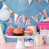 12 Bags October Breast Cancer Pink Awareness Ribbon Paper Glitter Powder Cake Inserts DIY-CA0007-71-6