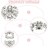 4Pcs 2 Styles Alloy Crystal Rhinestone Wedding Shoe Decorations AJEW-WR0002-38-3