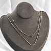 Brass Double Layer Necklaces NJEW-D302-54G-3