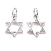 Brass Micro Pave Clear Cubic Zirconia Charms KK-G418-01P-2
