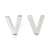 Tarnish Resistant 304 Stainless Steel Letter Charms LS-STAS-O072-V-1