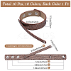10Pcs 10 Colors PU Leather Cord Bracelets BJEW-CL0001-26-2