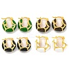 Rack Plating Brass Micro Pave Clear Cubic Zirconia Hoop Earring EJEW-C102-42G-1