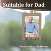 Rectangle with Word I Love You Dad Wood Hanging Photo Frame HJEW-SP0001-19A-6