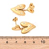 304 Stainless Steel Heart Dangle Stud Earrings EJEW-S279-05G-5