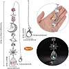 Teardrop Glass Rhinestone Pendant Decoration HJEW-CA0001-55-2