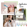 48Pcs 8 Style Glass Alloy Pendant Decorations HJEW-FH00126-6