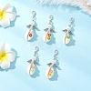 ABS Plastic Imitation Pearl Pendant Docorations HJEW-JM03694-01-1