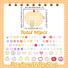 9 Bags 9 Styles Plastic Buttons BUTT-AR0001-35-2