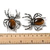Dual-use Items Alloy Pave Jet Rhinestone Spider Brooch JEWB-C026-07G-AS-3