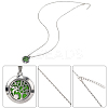 1Pc Stainless Steel Open Cuff Bangles & 1Pc Stainless Steel Pendant Neclace AJEW-SC0004-06E-7