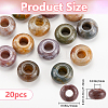 20Pcs Natural Indian Agate European Beads G-SP0001-01B-01-2