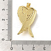 Rack Plating Brass with Cubic Zirconia Pendants KK-Z086-14G-02-3
