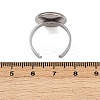 304 Stainless Steel Cuff Ring Components STAS-D372-07P-05-3