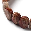 Natural Brecciated Jasper Beaded Stretch Bracelet G-E010-01-04-3