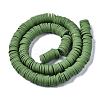 Flat Round Handmade Polymer Clay Beads CLAY-R067-10mm-43-2