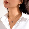 20Pcs 10 Colors Glass Pendant PALLOY-TAC0109-8