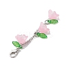 Lily of the Valley Acrylic & Glass Pendant Decorations HJEW-JM02419-5