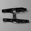 Imitation Leather with Alloy Garter Leg Ring AJEW-WH0513-67A-1
