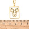 304 Stainless Steel Necklace LS-NJEW-D330-01G-10-2