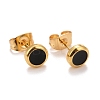 304 Stainless Steel Enamel Stud Earrings EJEW-B009-09G-01-1