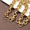304 Stainless Steel Double Ring Link Chain Necklaces NJEW-S453-02P-A-1
