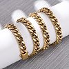 7MM 304 Stainless Steel Cuban Link Chain Necklaces for Unisex NJEW-K295-01A-G-1