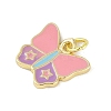 Brass Enamel Pendants KK-B114-13G-2
