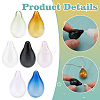 14Pcs 7 Colors Blown Glass Teardrop Bubble Vial GLAA-PH0003-15-4