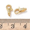 Textured Brass Micro Pave Cubic Zirconia Lobster Claw Clasps KK-Z136-22G-02-3