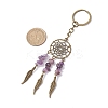 9Pcs Natral Gemstone Keychain KEYC-JKC01235-3