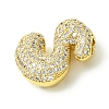 Rack Plating Brass Cubic Zirconia Pendants KK-S378-02G-S-2