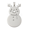 Christmas Theme 304 Stainless Steel Pendants STAS-Q005-01P-02-1