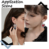 DIY Gothic Heart Brass & Alloy Enamel Dangle Earring Making Kits DIY-SC0026-61-5