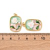 304 Stainless Steel Enamel Pendants STAS-U061-45G-3