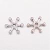 Tibetan Style Alloy Snowflake Beads X-TIBEB-S006-AS-FF-2