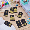 4 Pairs 4 Styles Polyester Public Security Star Epaulettes DIY-BC0015-73-4