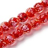 Luminous Handmade Glod Sand Lampwork Beads Strands LAMP-B028-03K-10mm-2
