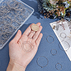 320Pcs 40 Styles 316 Surgical Stainless Steel Hoop Earring Findings STAS-ME0001-08-3