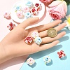 15Pcs 3 Colors Opaque Acrylic Beads SACR-YW0001-82-4