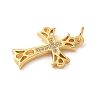 Brass Micro Pave Cubic Zirconia Pendants KK-U053-02G-01-2