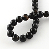 Natural Black Onyx Round Bead Strands G-R198-4mm-3