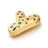Brass Cubic Zirconia Pendants KK-M295-13G-Y-2