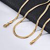 PVD Vacuum Plating 304 Stainless Steel Herringbone Chain Necklaces NJEW-F227-02G-04-2