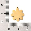 Ion Plating(IP) 304 Stainless Steel Enamel Pendants X-STAS-Q301-08G-3