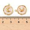 304 Stainless Steel Pave Natural Shell Pendants STAS-F319-02A-G02-3