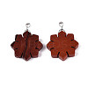 Natural Red Jasper Pendants G-T144-12E-1